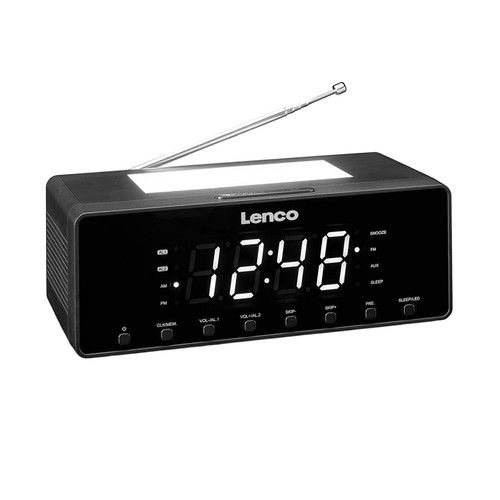 Lenco dual alarm clock - alarm, radio
